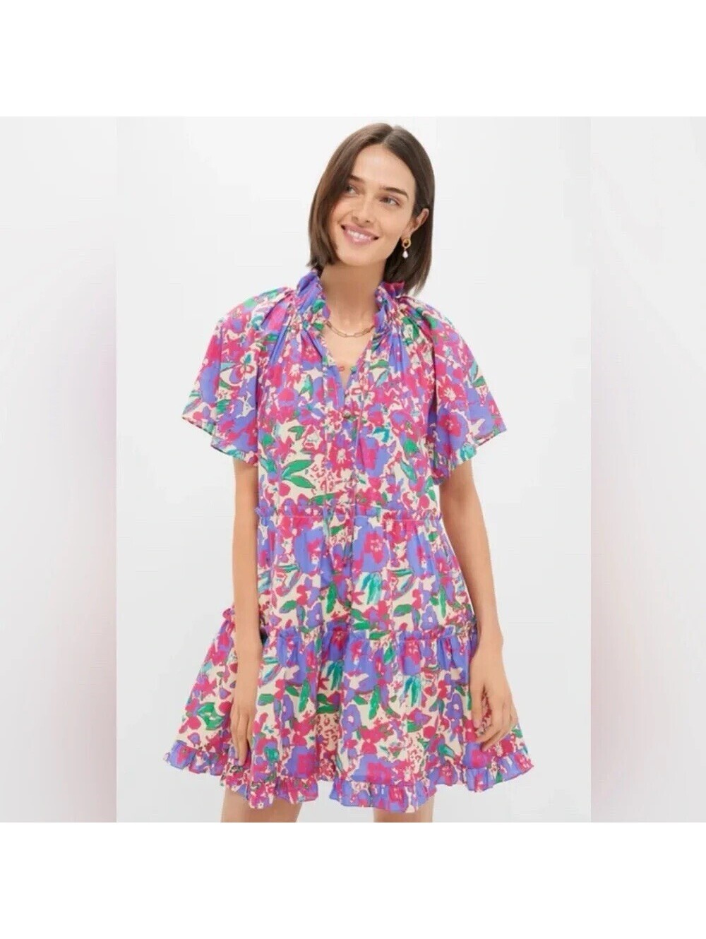 Tuckernuck Hyacinth House Magenta Multi Floral Thea Dress